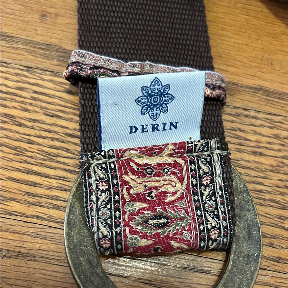 Derin Bohemian Style Belt with Tapestry Design and Ornate Buckle - Picture 2 of 9